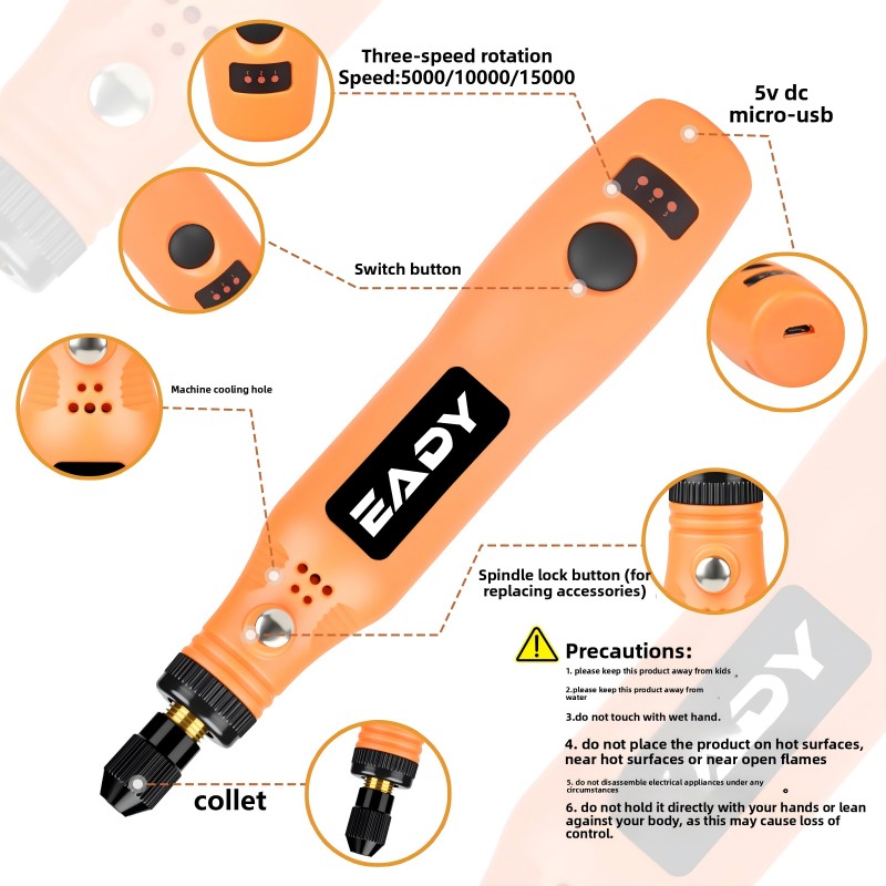USB Cordless Rotary Tool Kit – - Power Tools Safety review and price