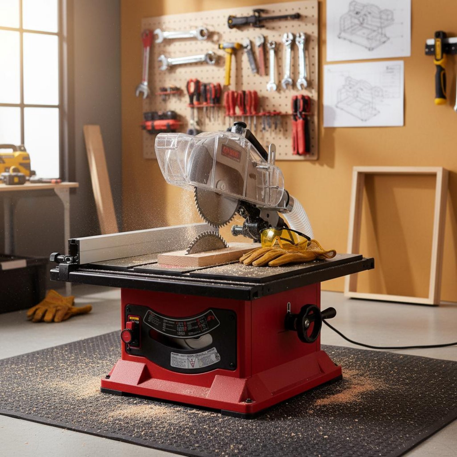 Table Saw Dust Guard Transpare - Power Tools Safety review and price